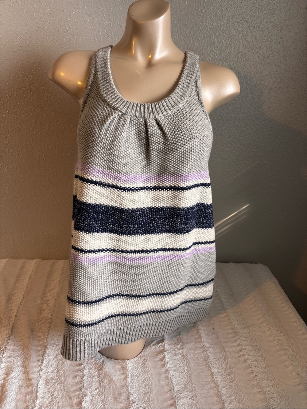 Caslon Gray Knit Crewneck Sweater